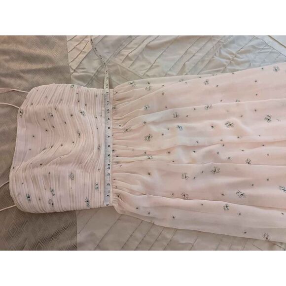 ERIN by Erin fetherstone blush pink mesh formal gown with cherry blossoms sz 4 - Picture 4 of 12